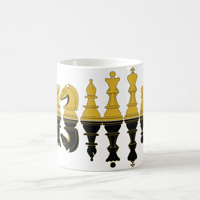 De Café Reflexión del ajedrez, taza del ajedrez, (Centro)