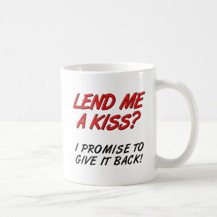 De Café Regálame un Beso Taza Divertida