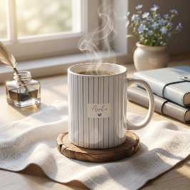 De Café Regalo del Día del Padre para papá Taza rayas azul
