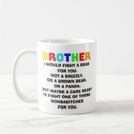 De Café regalos hermano, taza hermano, regalo hermano dive