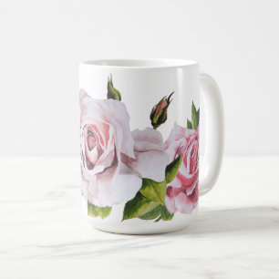 De Café Rosas escultóricos en una taza clásica