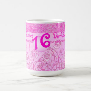 De Café Rosas rosados para la taza del dulce 16