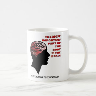 De Café Según la taza divertida del cerebro