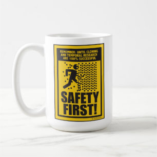 De Café ¡SEGURIDAD PRIMERO! Taza (de la reproducción y d