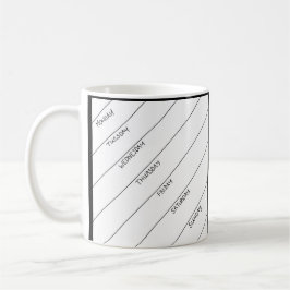 De Café Seque la taza diaria del planificador del borrado