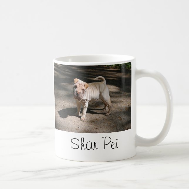 De Café Shar Pei taza (Derecha)