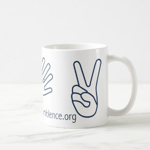 De Café ¡Silencio para la taza del Nonviolence!