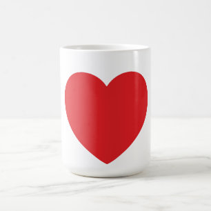De Café Sola taza roja del corazón