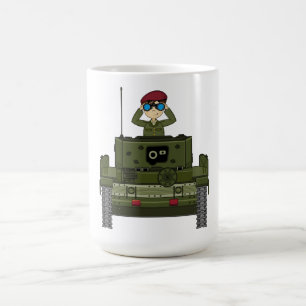 De Café Soldado del ejército británico en taza del tanqu