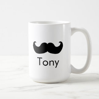 De Café Sr. taza del bigote del nombre personal