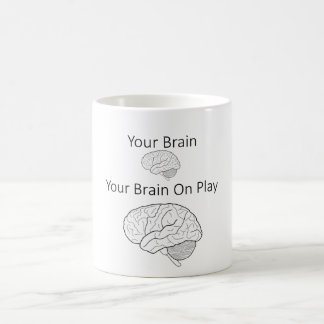 De Café Su cerebro en la taza del juego