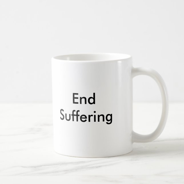 De Café Sufrimiento del final - taza (Derecha)