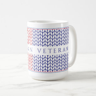 De Café "TALLA VETERANO AMERICANO" Taza Blanca Alta