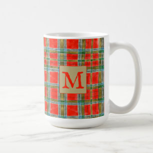 De Café TARTA MAC BAIN Taza Alta Blanca + Inicial