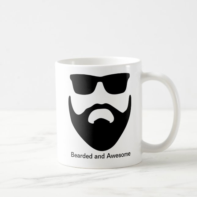 De Café Tasa con barba e impresionante taza (Derecha)