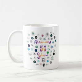 De Café Taza 50 Logotipos Aniversario 50