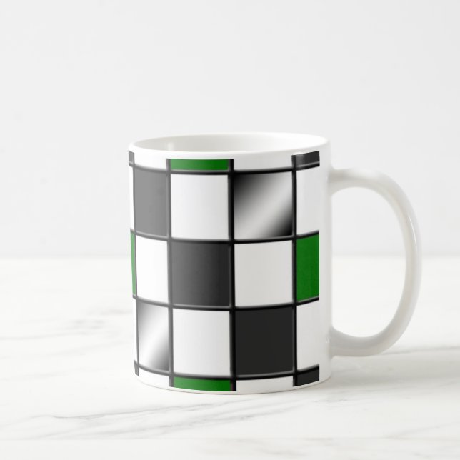 De Café Taza a cuadros verde alternativa (Derecha)