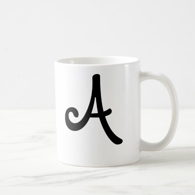 De Café Taza "A " del monograma (Derecha)