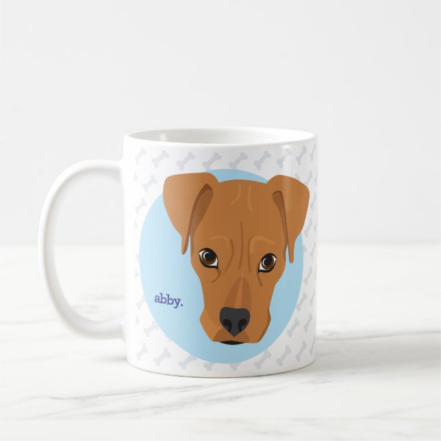 De Café taza abby del perrito (Izquierda)