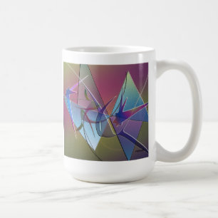 De Café taza abstracta del pájaro