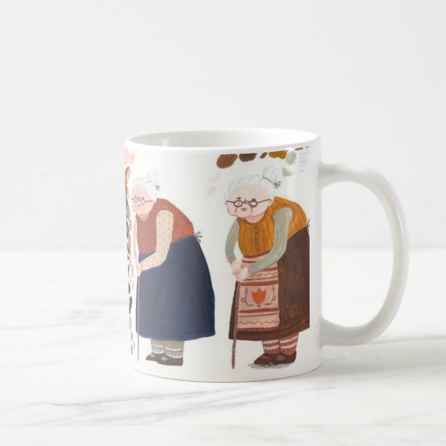 De Café Taza Abuela Acogedora (Derecha)