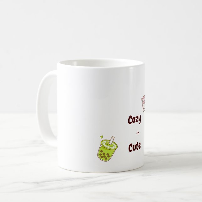 De Café Taza acogedora y linda (Anverso izquierdo)
