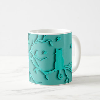 DE CAFÉ TAZA ADAPTABLE DEL CAT, AZUL TURQUESA