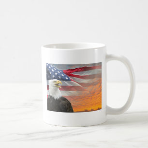De Café Taza Águila Bandera EEUU