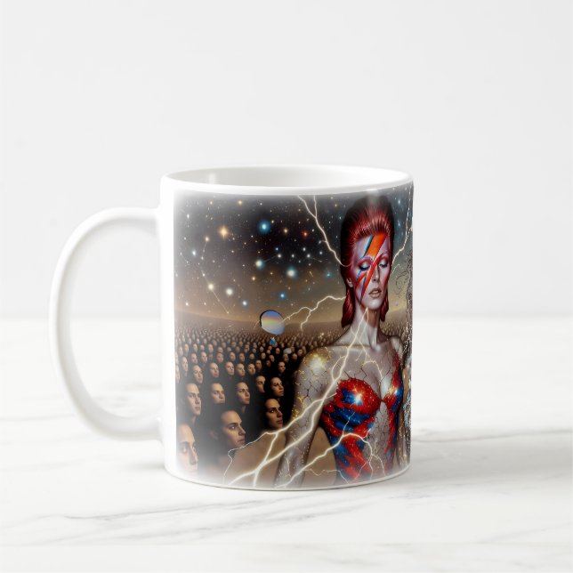 De Café Taza Aladdin Sane Cosmic Lightning Mar estrellado (Izquierda)