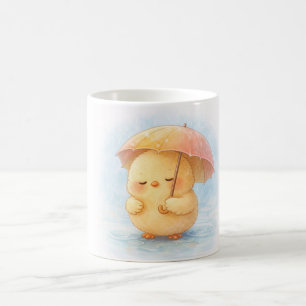 De Café Taza Alma Pollito Día Lluvioso Acogedor