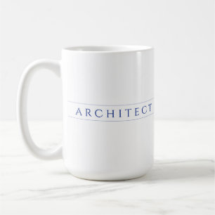 De Café Taza alta blanca / Azul marino ARQUITECTO