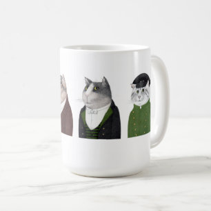 De Café Taza Alta Blanca GATOS HOMBRES