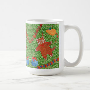 De Café Taza alta blanca GINGERBREAD KITTY