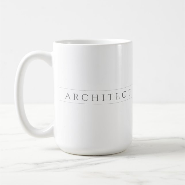 De Café Taza alta blanca / Gris ARQUITECTO (Izquierda)