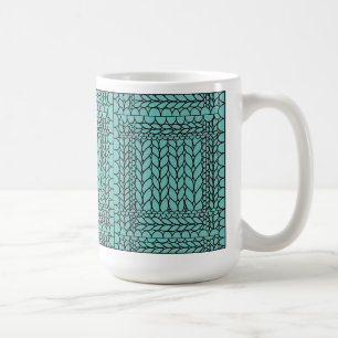 De Café Taza alta blanca KNIT PURL TEAL