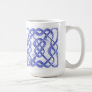 De Café Taza alta blanca NUDO CÉLTICO VIOLETA