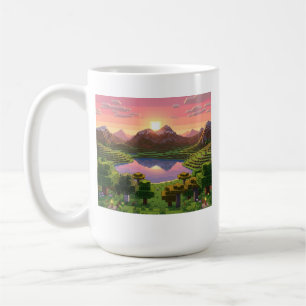 De Café Taza Amanecer Pixel Art – Cozy Gaming Lands