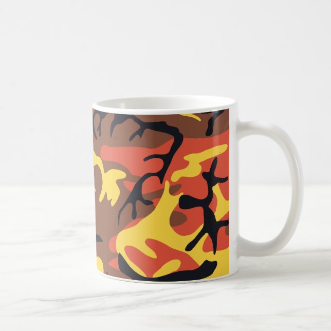 De Café Taza anaranjada del camuflaje (Derecha)