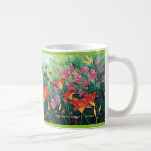 De Café Taza anaranjada del Daylily