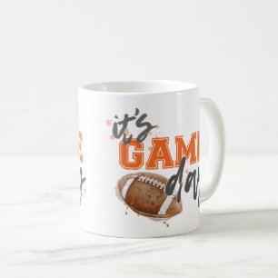De Café Taza anaranjada del día del juego