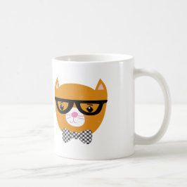 De Café Taza anaranjada del gato del inconformista