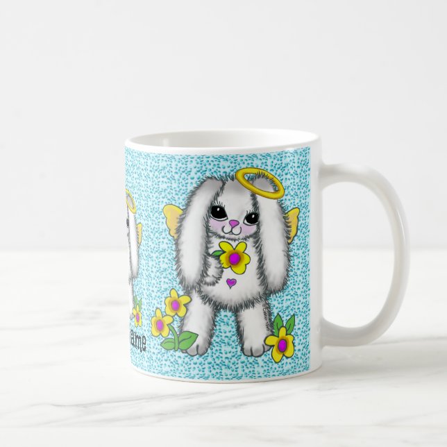 De Café taza Angel conejo Bunny (Derecha)