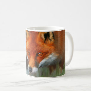 De Café Taza animal llena roja del Fox