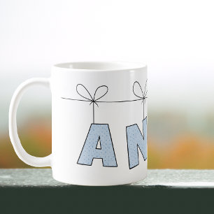 De Café Taza Anna Letras Bonitas Con Corazón Nombre