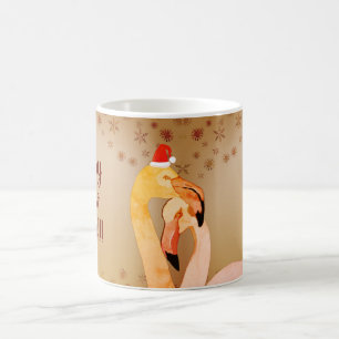 De Café Taza Año Nuevo, pájaros flamencos