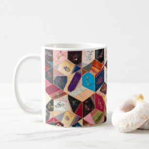 De Café Taza antigua del modelo del edredón