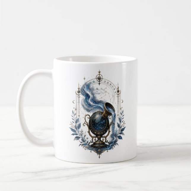 De Café Taza Aquarius Celestial Vessel Zodiac (Izquierda)