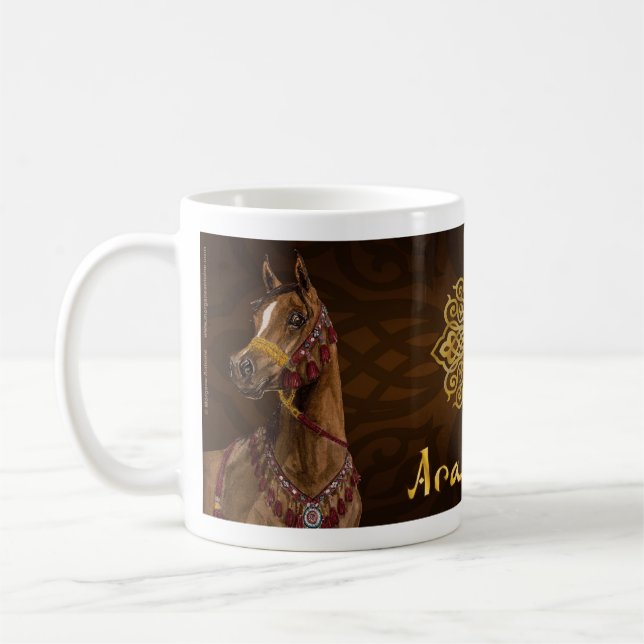 De Café Taza árabe del caballo (Izquierda)