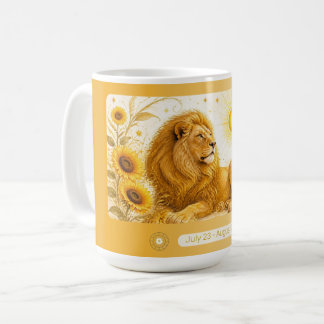 De Café Taza Art Nouveau Leo Sunflower