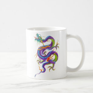 De Café taza asiática del dragón